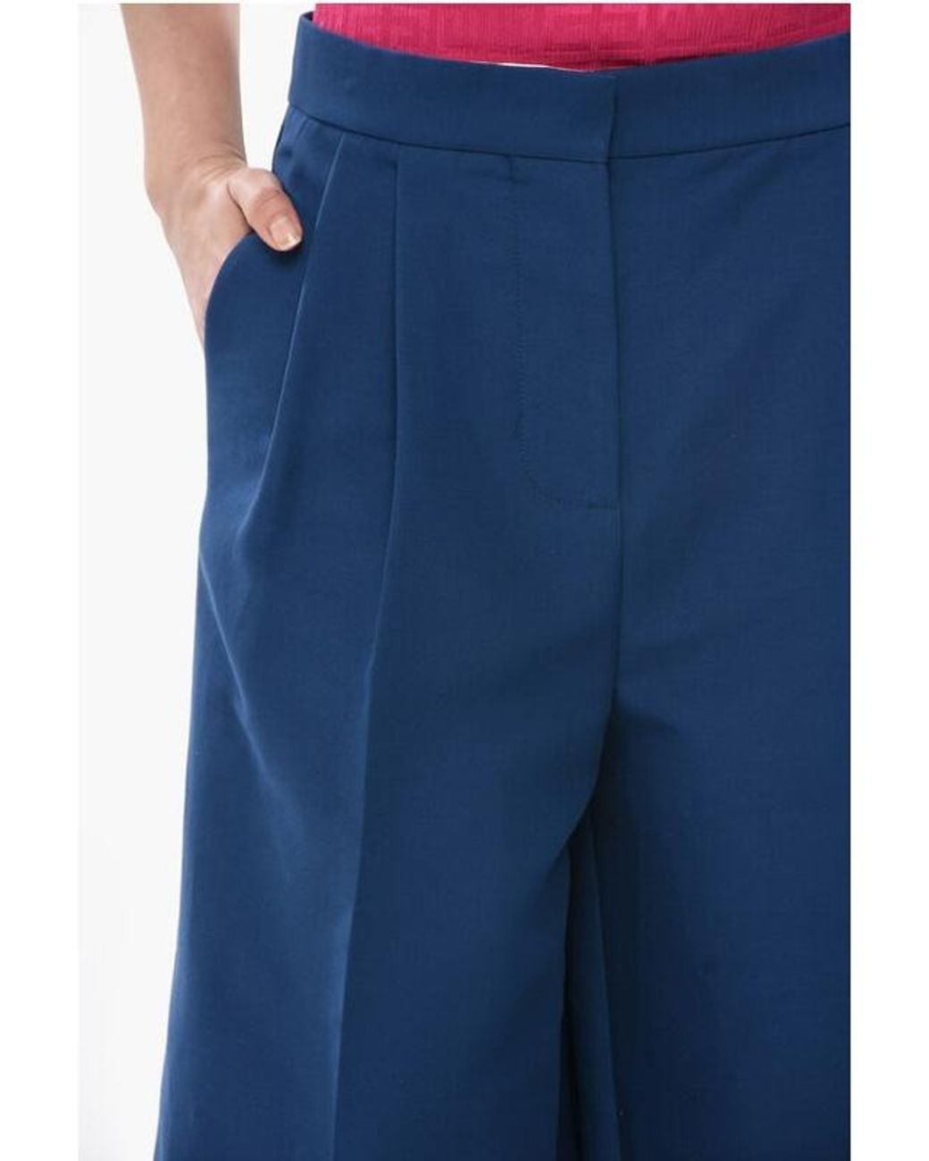 Marni Blue Wide-Leg Casual Pants