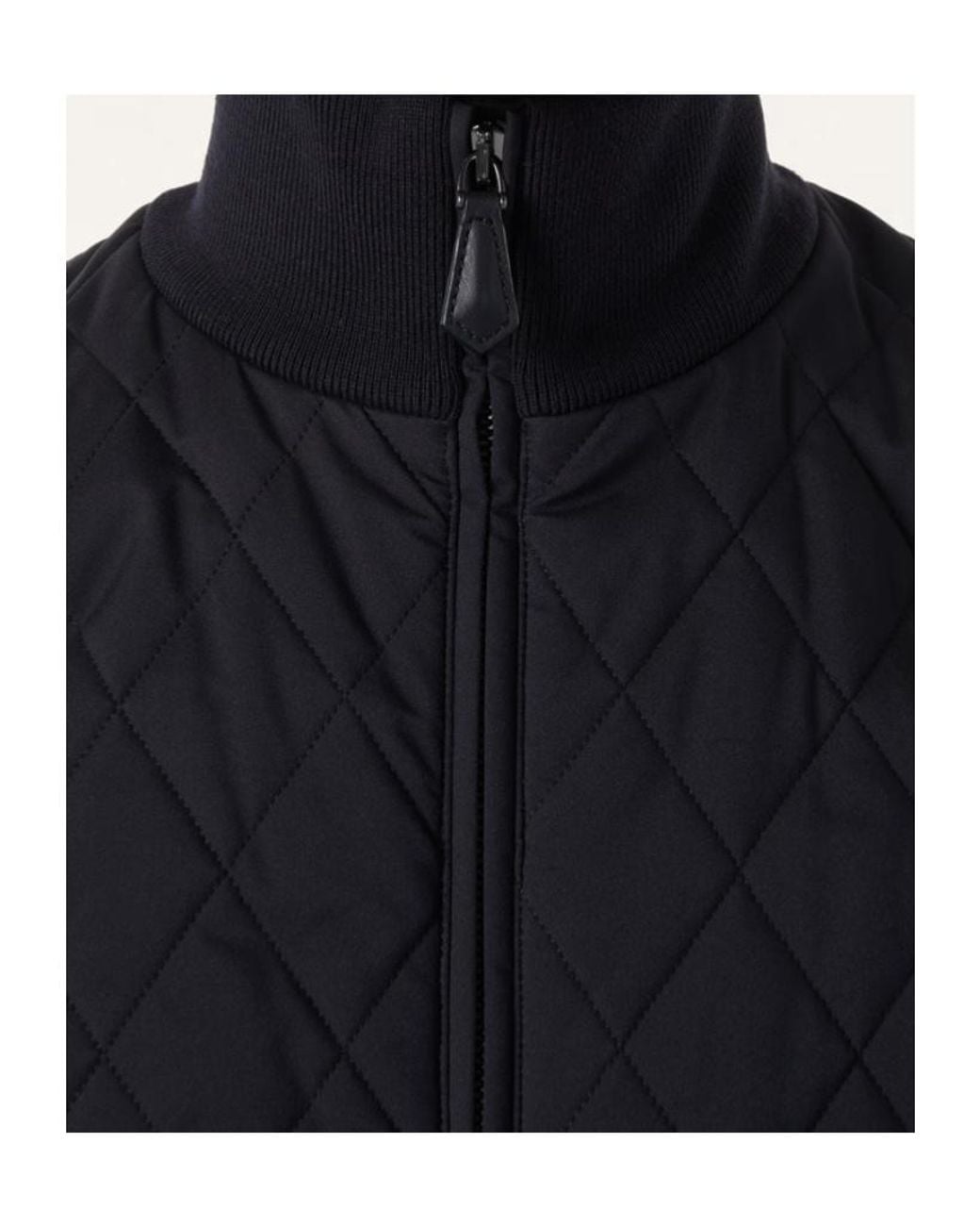 Loro Piana Blue Hopton Bomber Jacket for men