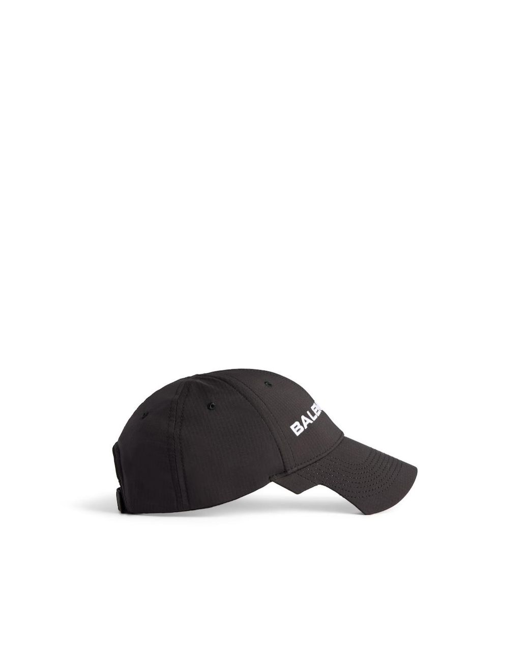 Balenciaga Black Logo Embroidered Cap for men