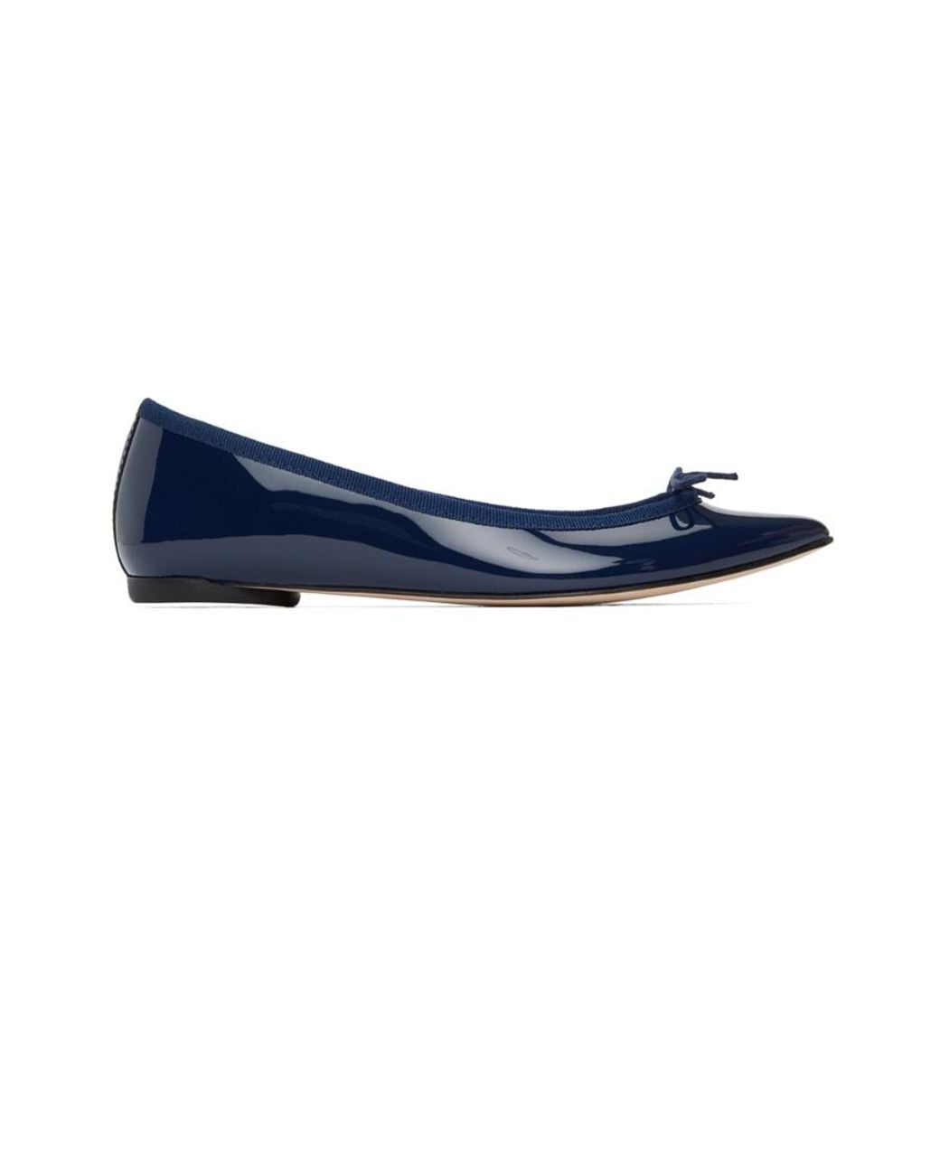 Repetto Blue Patent Leather Ballet Flats