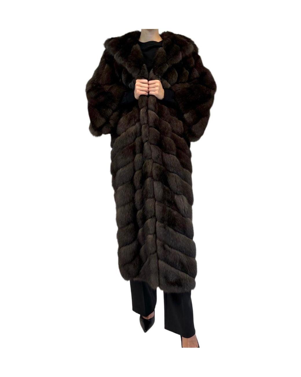 Liska Black Long-Sleeved Coat