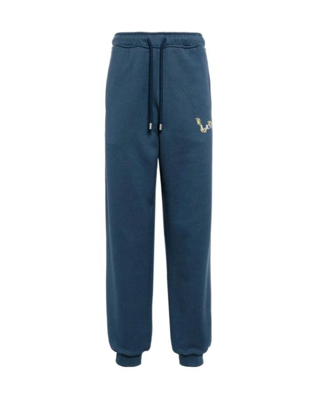Lanvin Blue Logo-Print Cotton Track Pants for men
