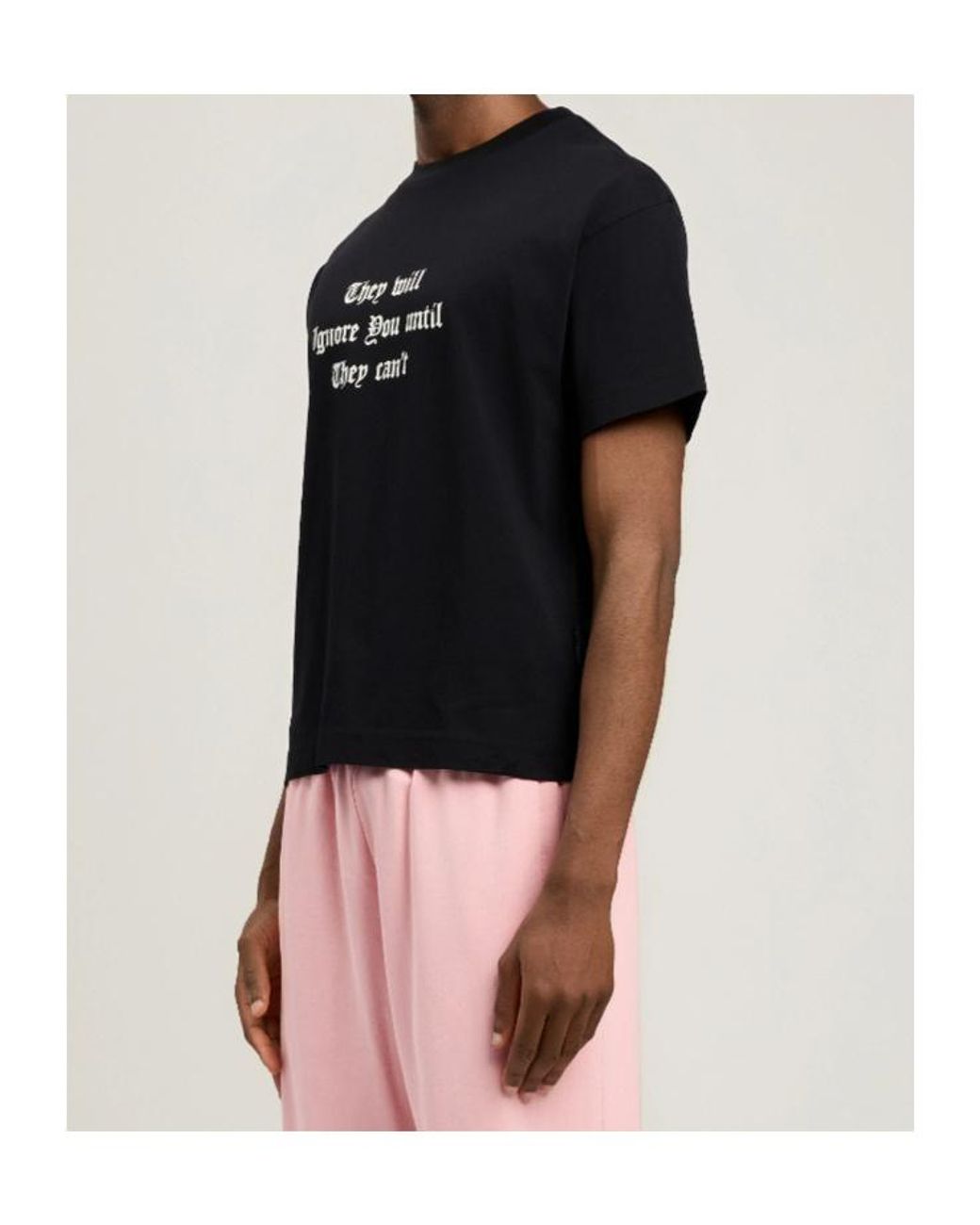 Palm Angels Black Statement Print T-Shirt for men