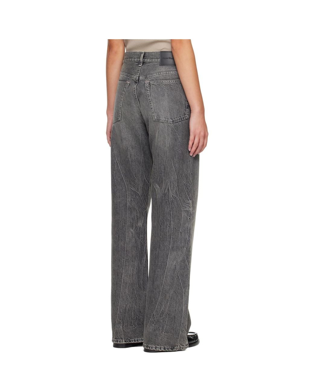 Acne Gray Regular Fit Jeans