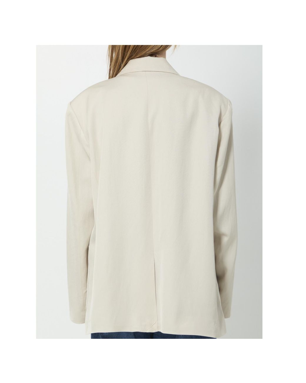 Frankie Shop White Bruna Single-Breasted Blazer
