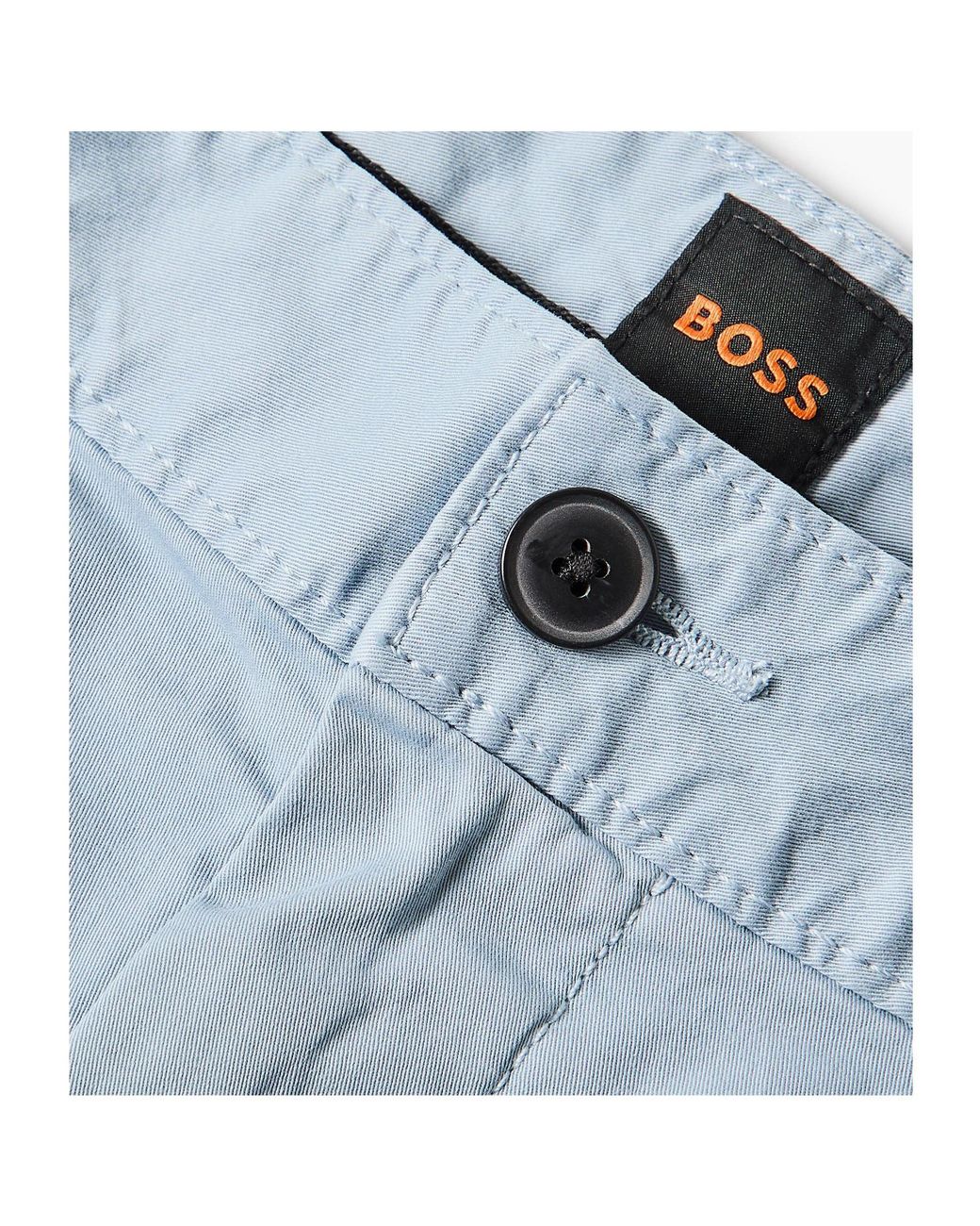 Boss Blue Versatile Minimalist Slim-Fit Shorts for men