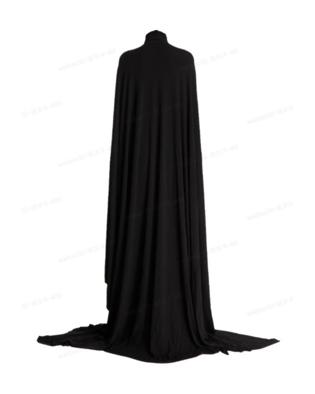 Balenciaga Black High Neck Semi Fitted Dress