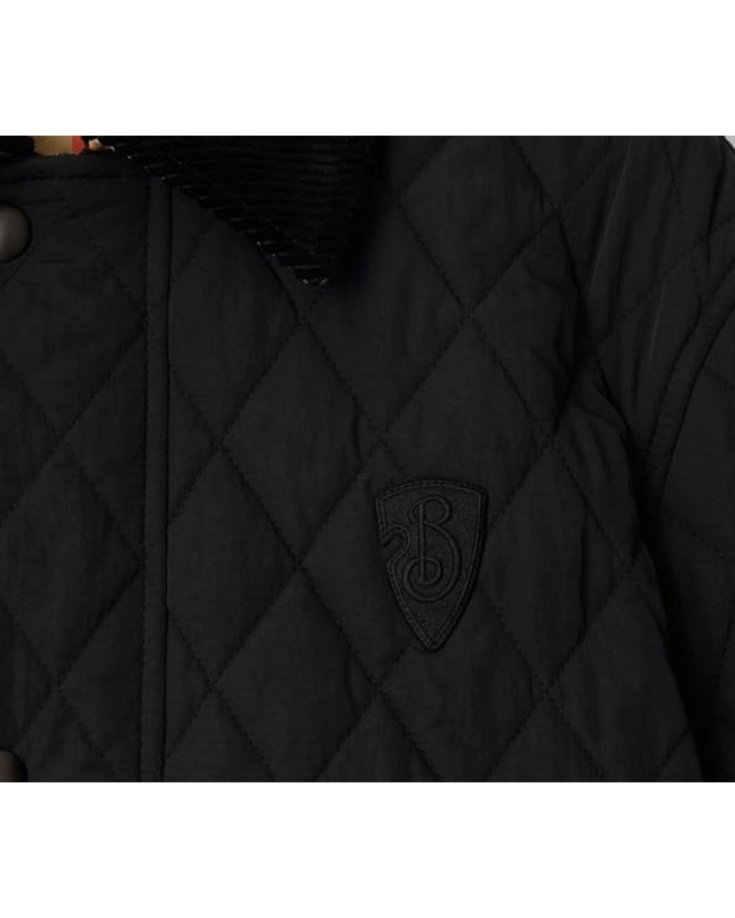 Burberry Black Long Sleeved Quilted Down Jacket