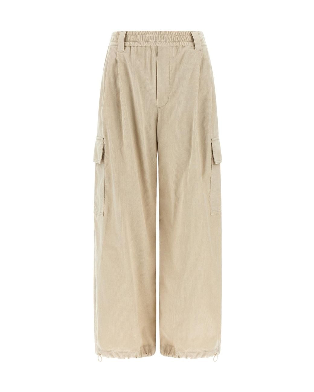 Brunello Cucinelli Natural 'Baggy Cargo' Pants