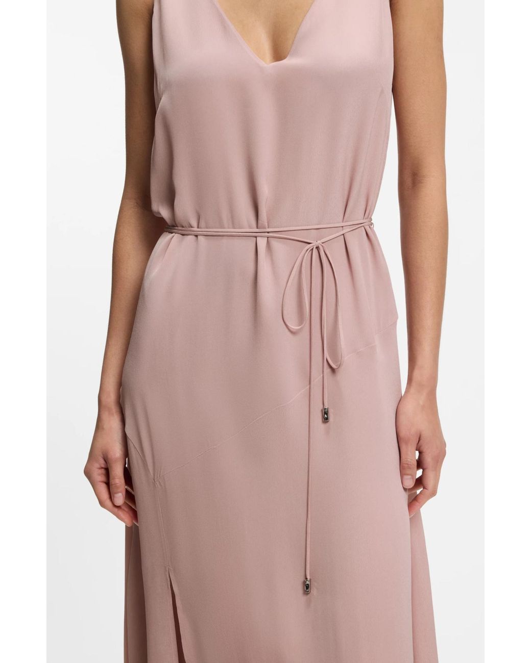 Boss Pink V-Neck Slip Dress