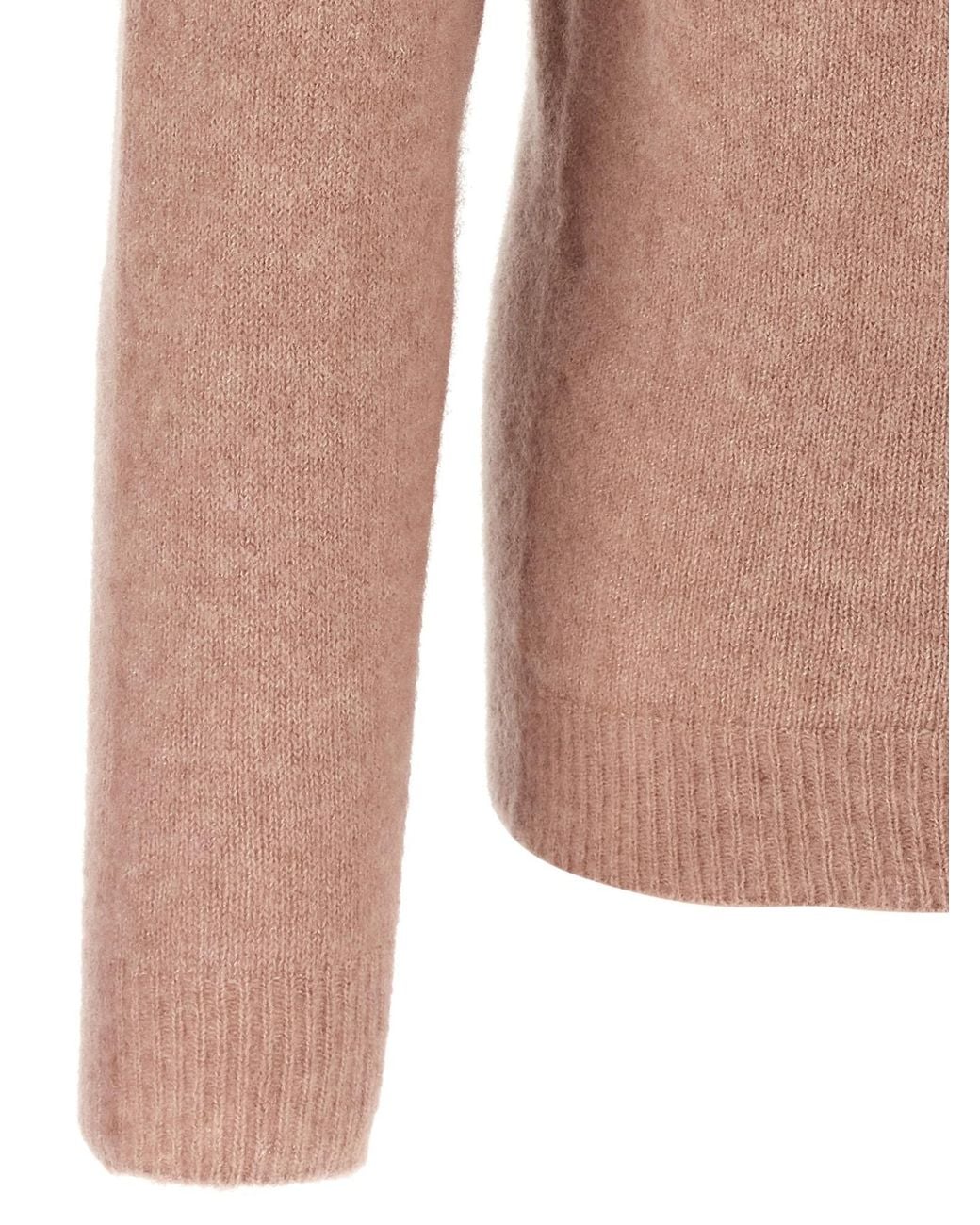 Roberto Collina Pink Brushed Knit Polo Shirt for men