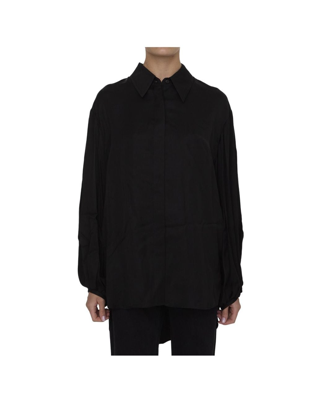 Khaite Black The Bam Long Sleeved Shirt