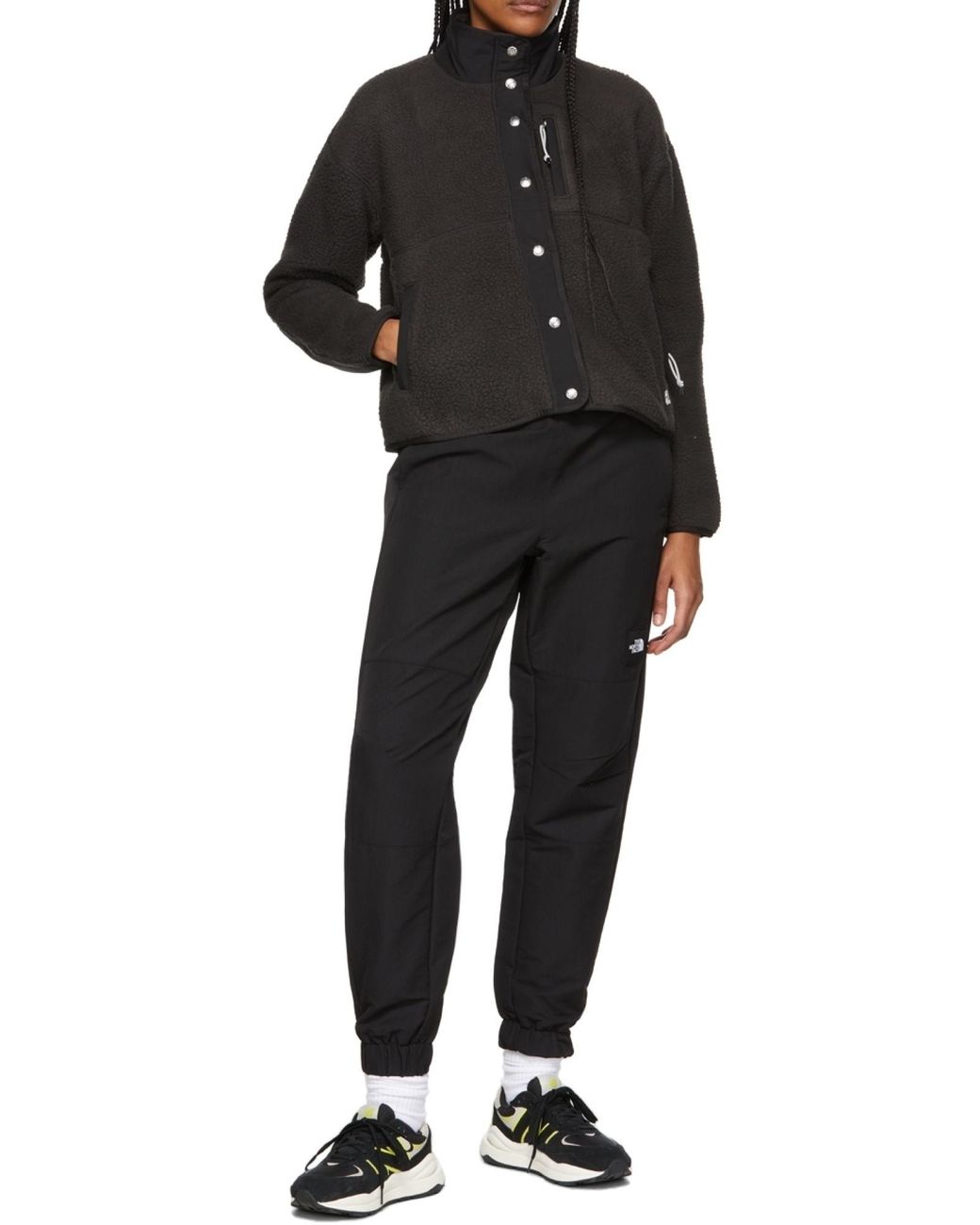 The North Face Black Faux-Shearling High-Neck Jacket