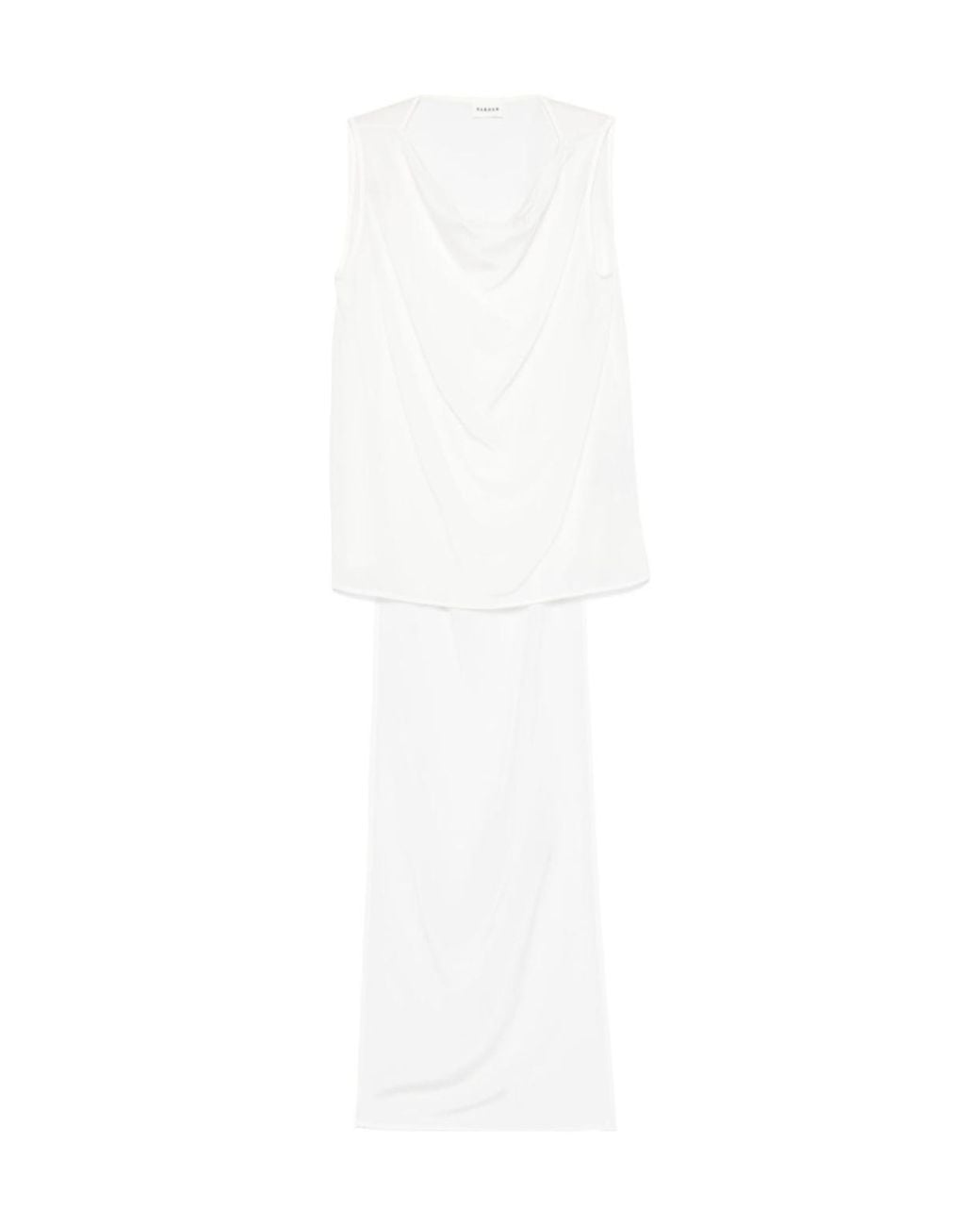P.A.R.O.S.H. White Sleeveless Top