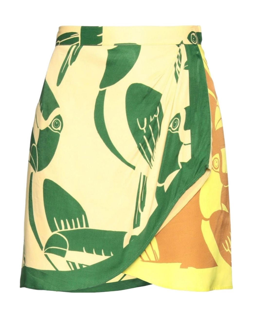 Farm Rio Green Printed Midi Skirt