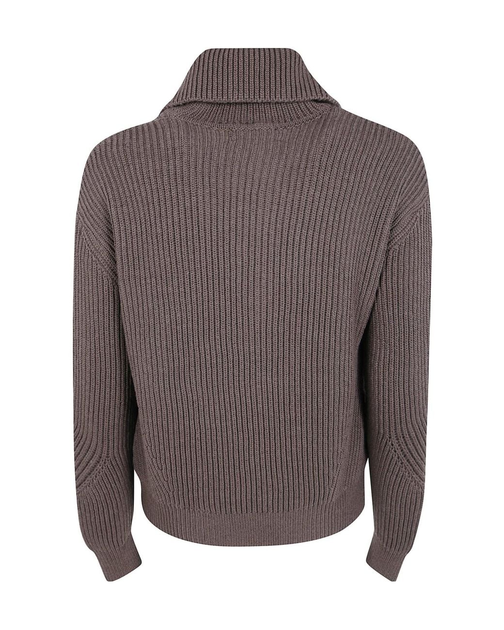 Dries Van Noten Brown 'Mallawi' Long-Sleeved Knit Sweater for men