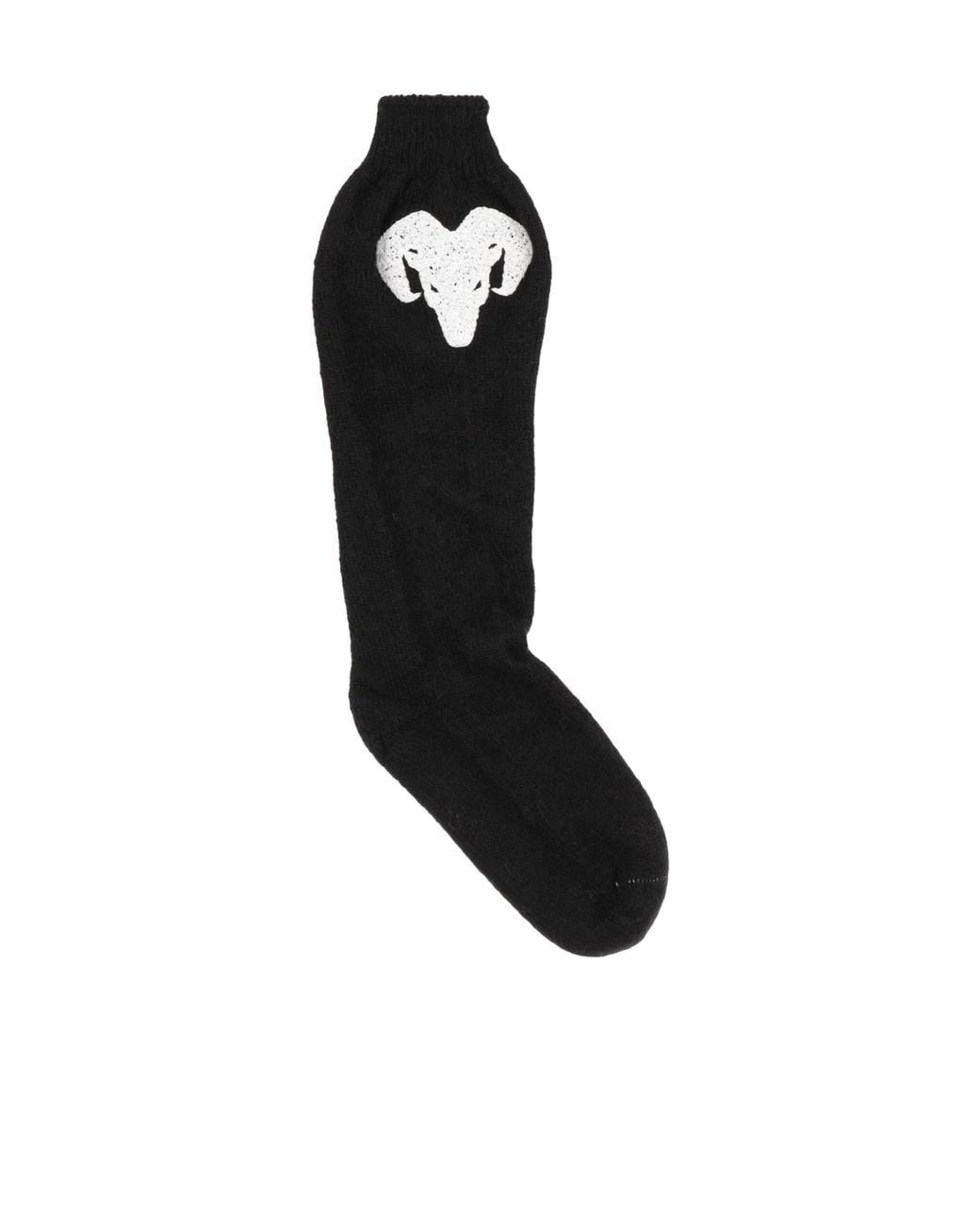 Maison Margiela Black Solid Color Knit Socks
