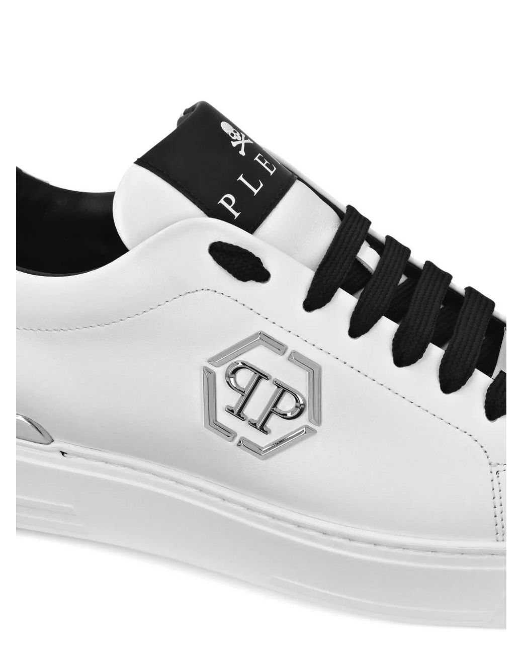 Philipp Plein White Hexagon Low-Top Sneakers for men