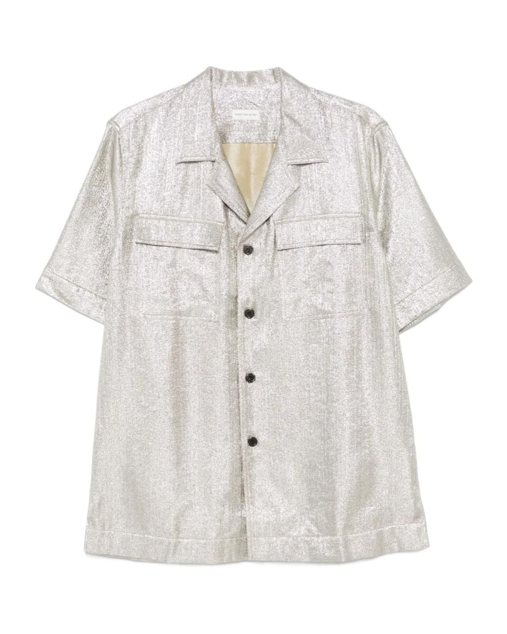Dries Van Noten White Short-Sleeved Shirt for men