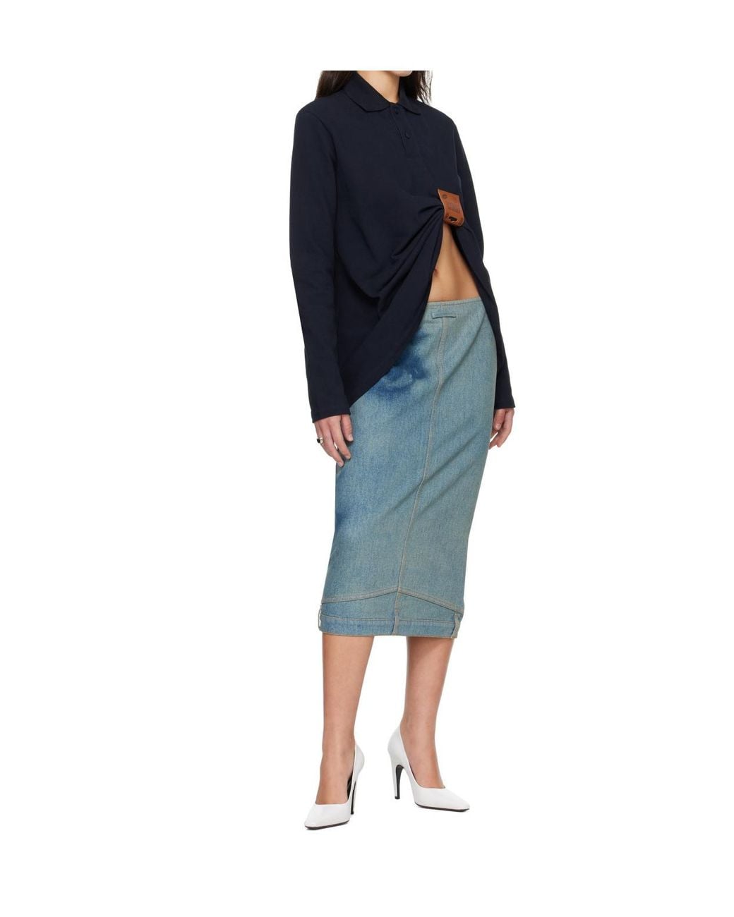 Jean Paul Gaultier Blue Denim Skirt