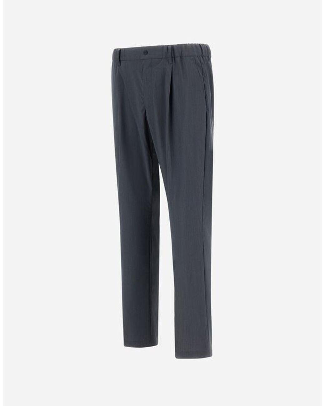Herno Blue Logo Casual Pants for men