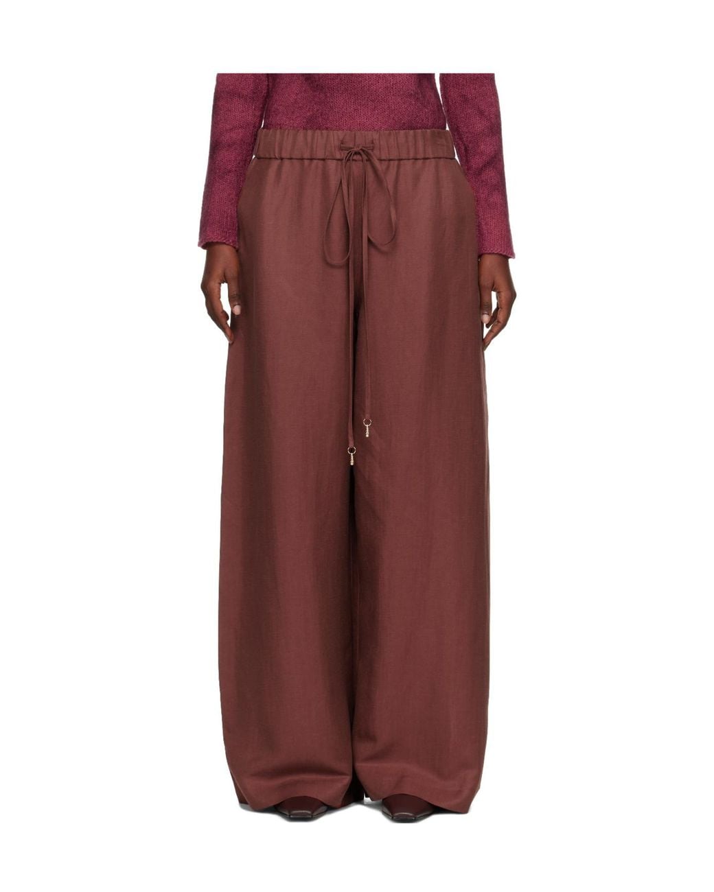 Gabriela Hearst Purple Drawstring Casual Pants