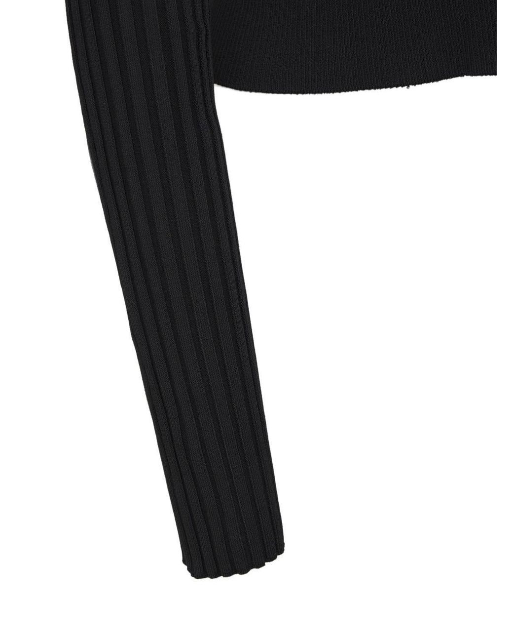 Jacquemus Black Logo Plaque Long-Sleeved Cardigan