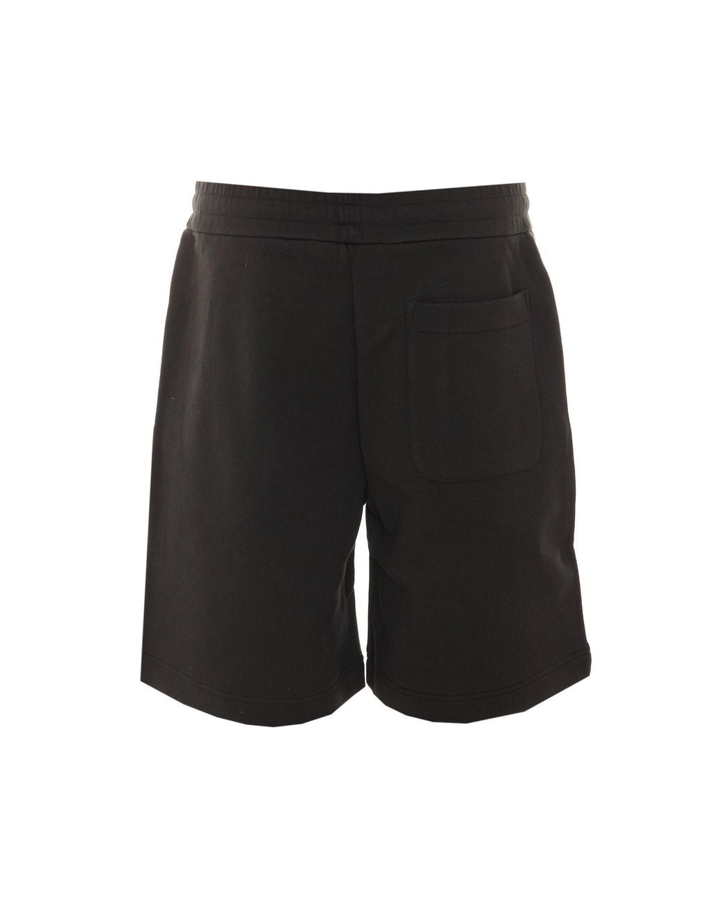 Moncler Black Logo Patch Sweat Shorts for men