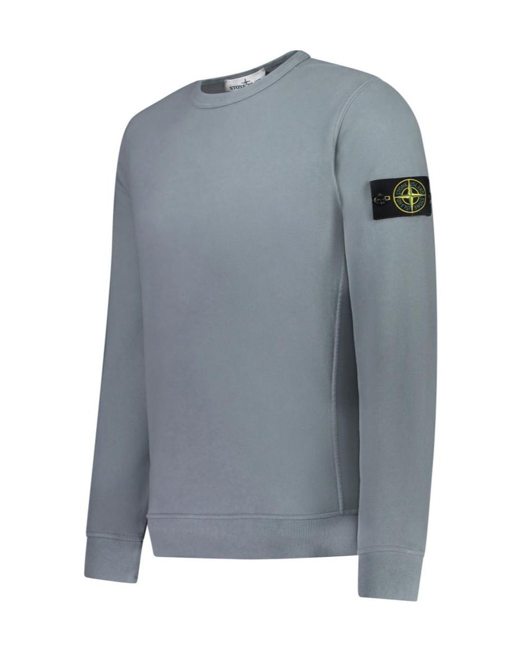 Stone Island Blue Compass-Patch Sweatshirt for men