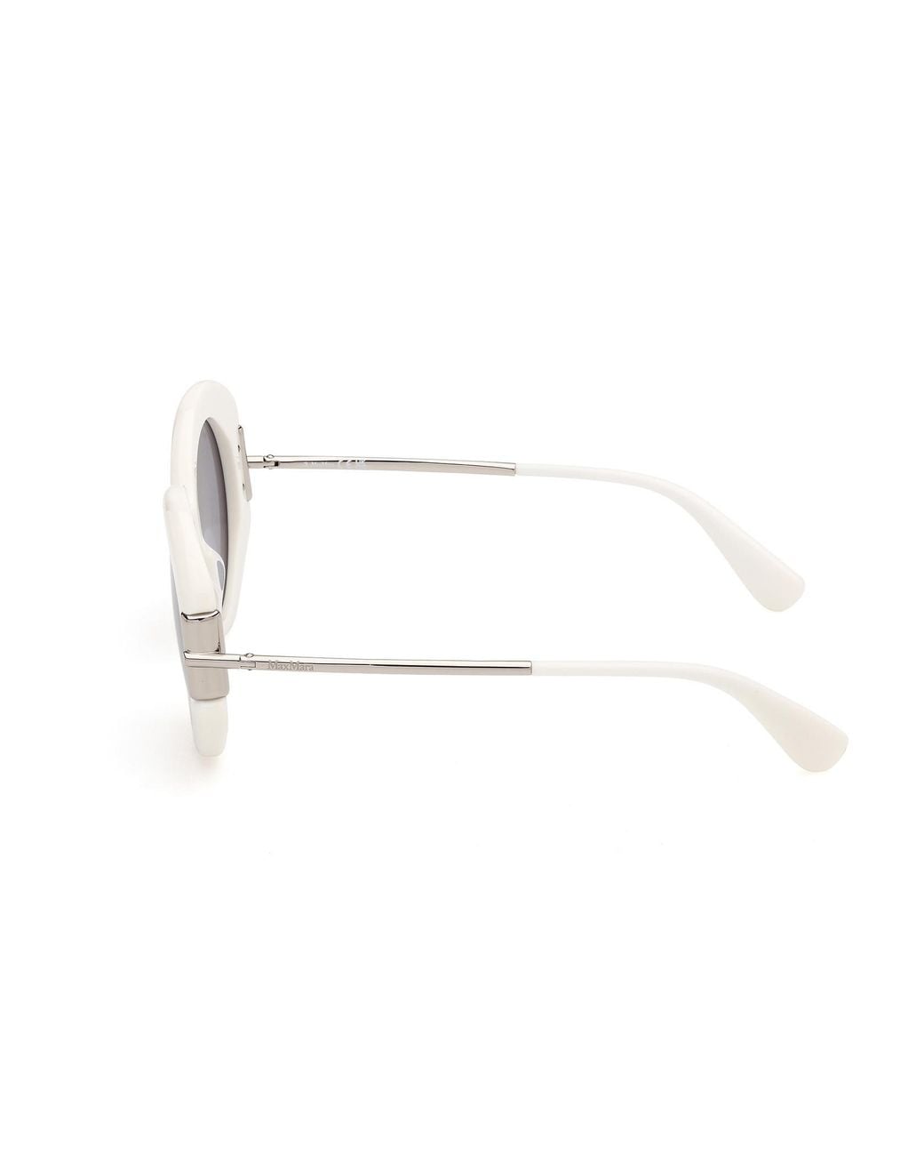 Max Mara White Round Frame Sunglasses