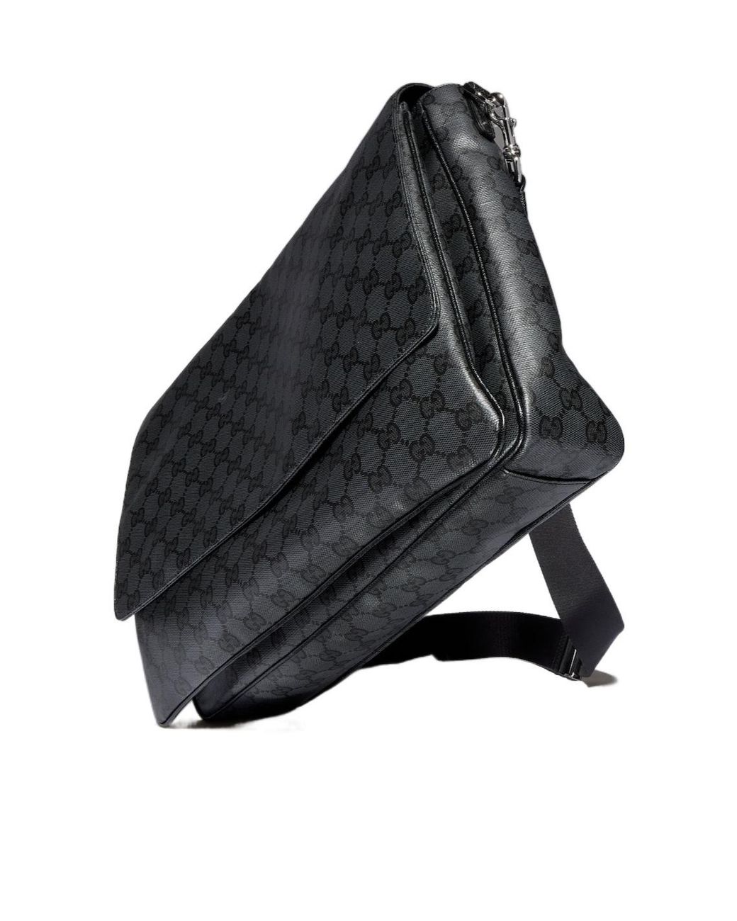 Gucci Black Essence Classic Medium Crossbody Bag for men