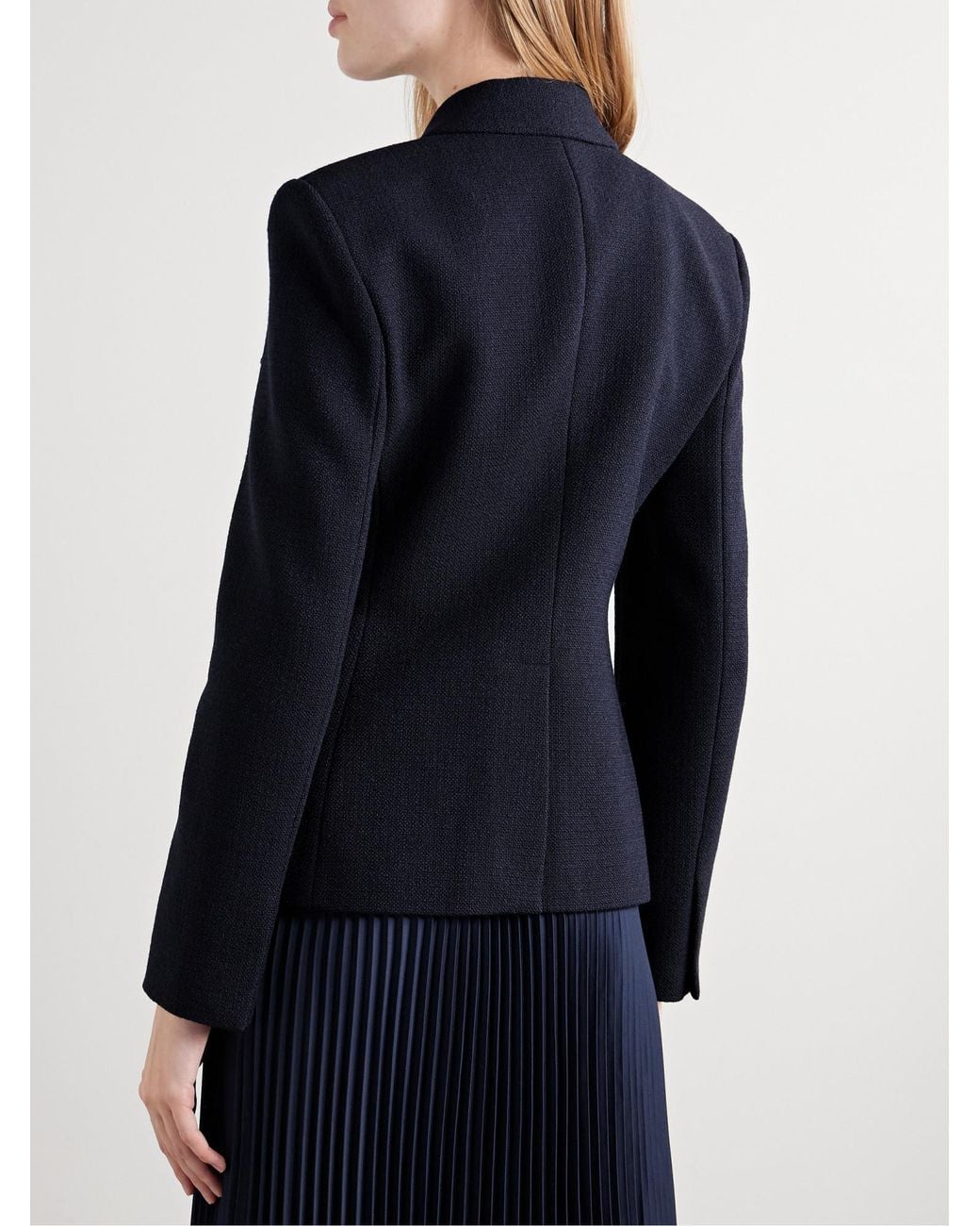 Theory Blue Classic Style Wool Coat