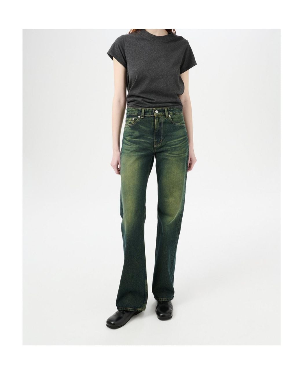Our Legacy Green Bootcut Jeans