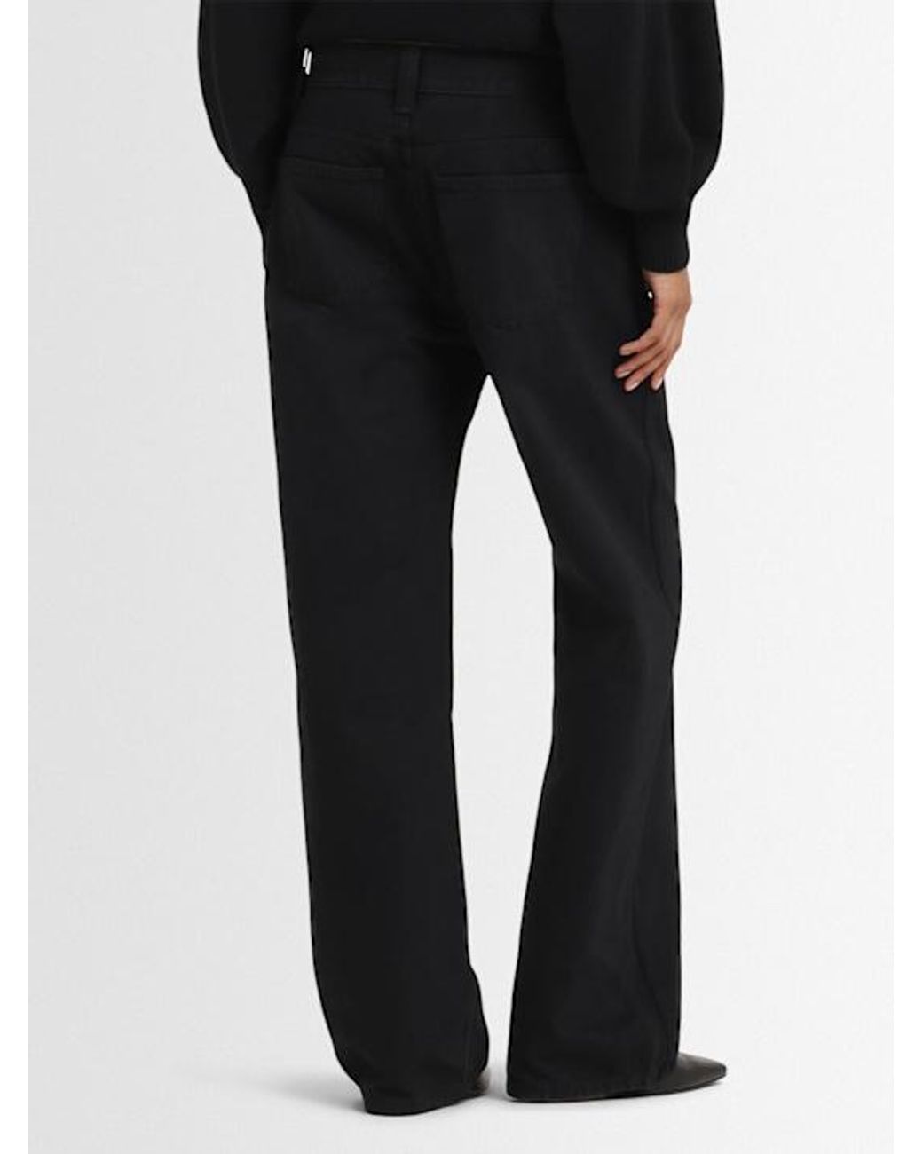 Khaite Black Bonnie Denim Straight Jeans