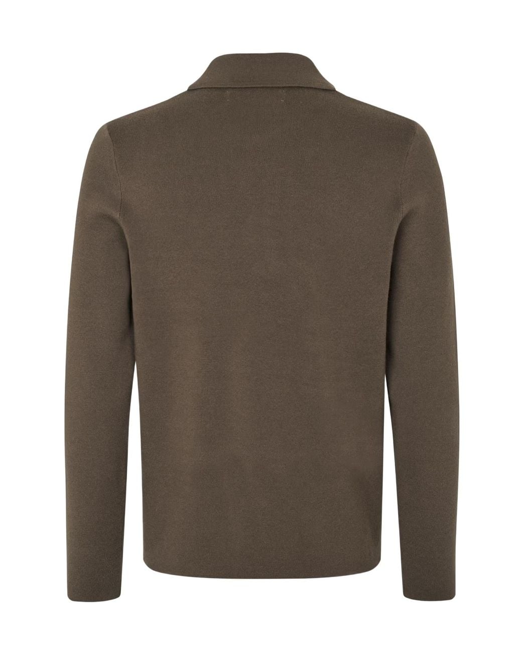 Samsøe & Samsøe Green Samsøe Samsøe Guna Zip Polo Knitted Sweater for men