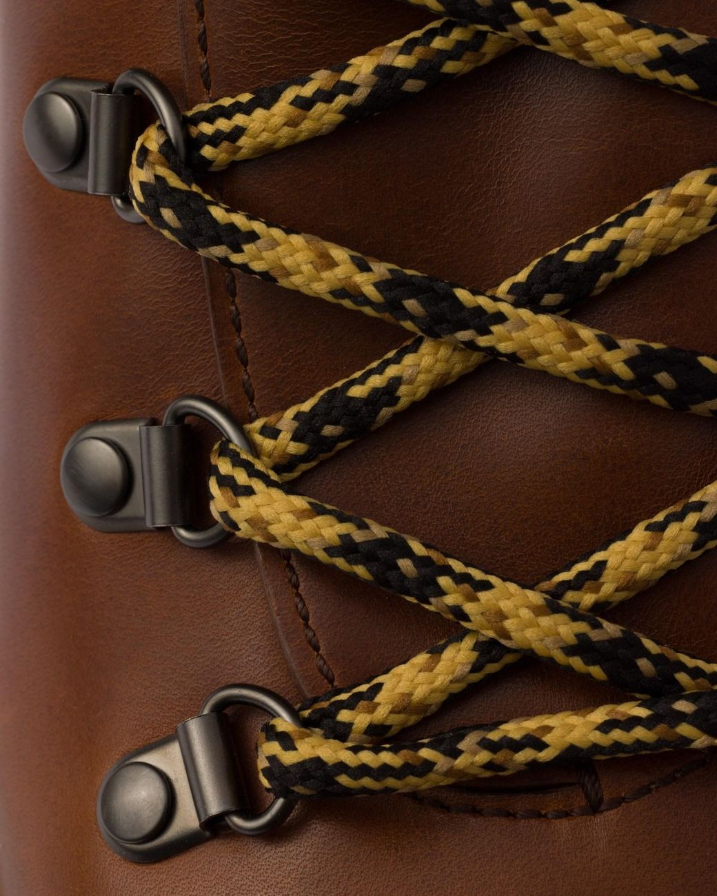 Prada Brown Leather Laced Booties