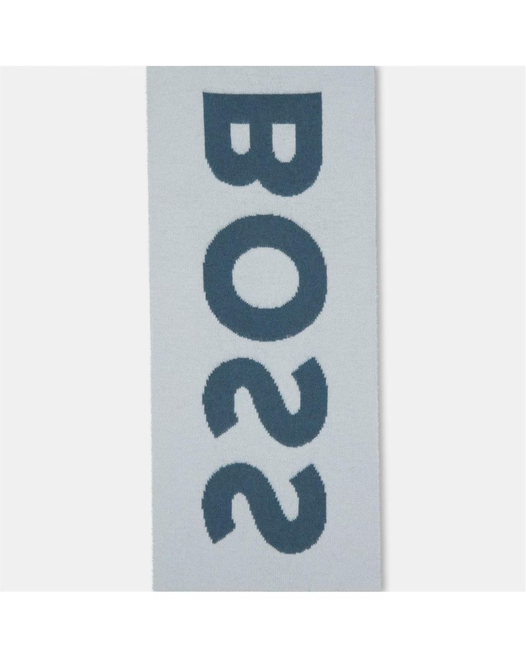 Boss Blue Logo Detail Scarf for men