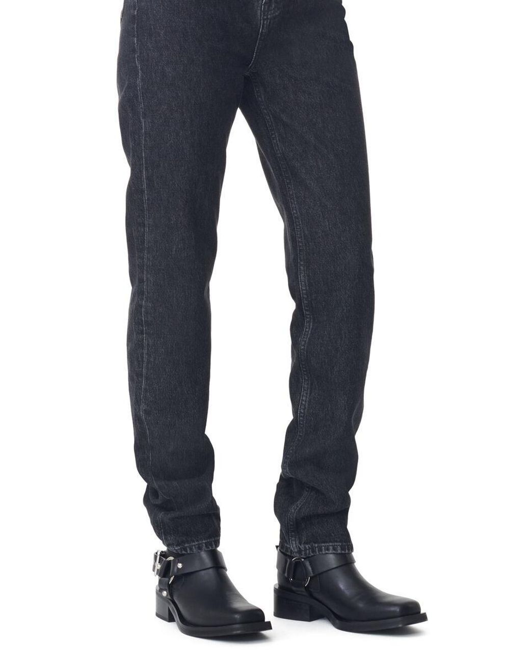 Ganni Black Low Cut Biker Chelsea Boots
