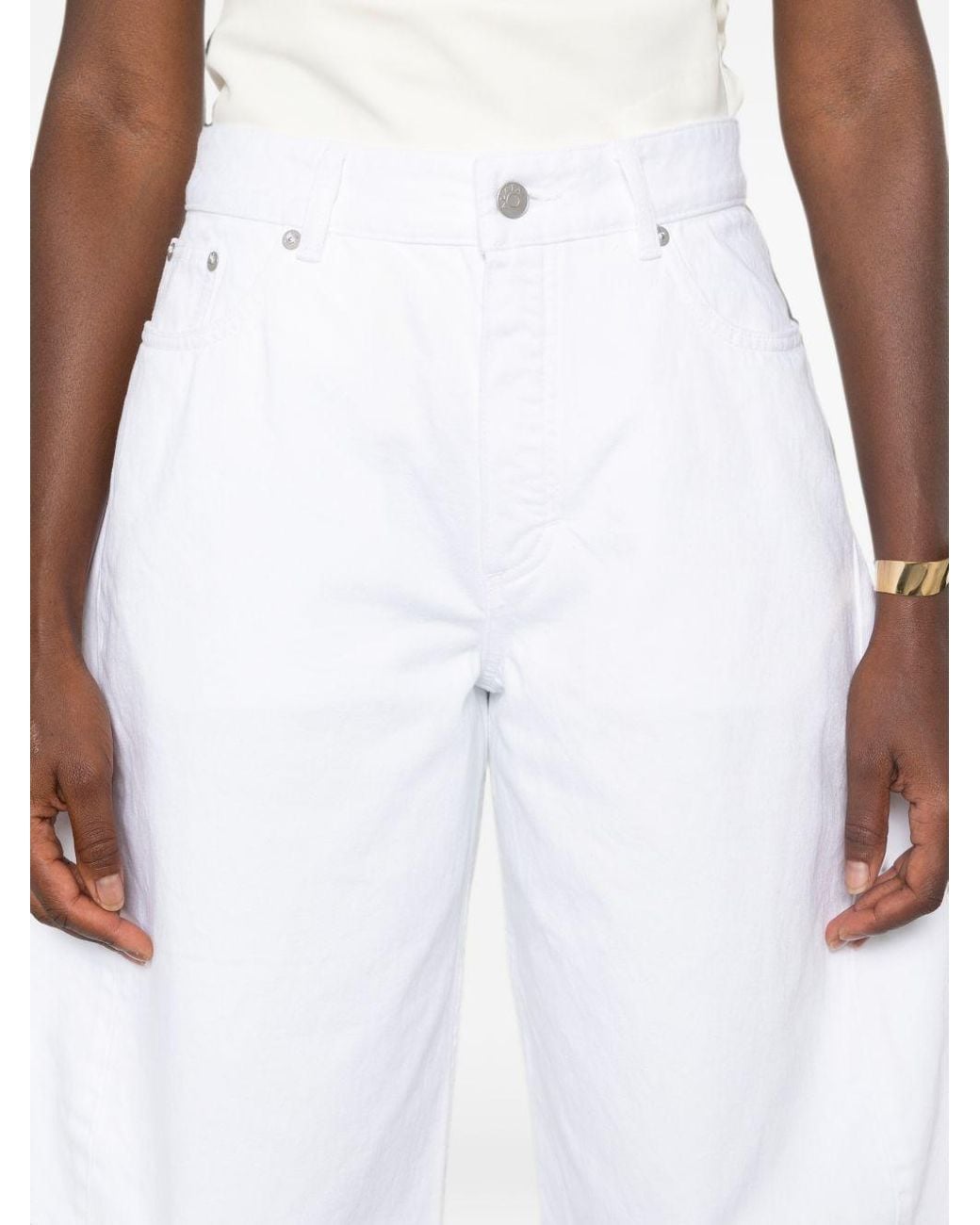 Alaïa White Alaïa Rodeo Curved-Leg Jeans