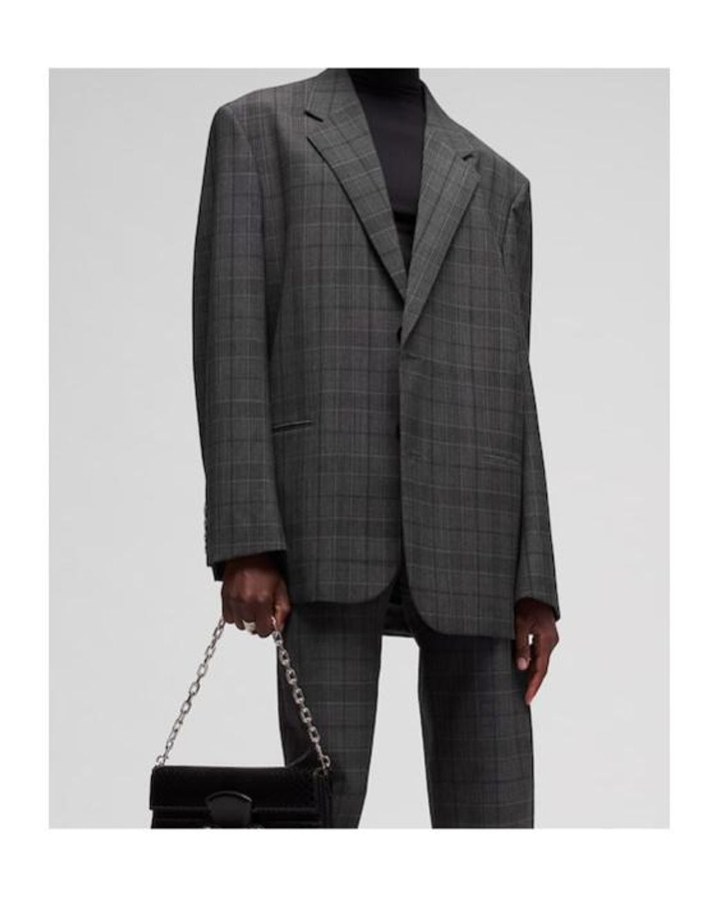 Gucci Gray Checked Fine Wool Jacket