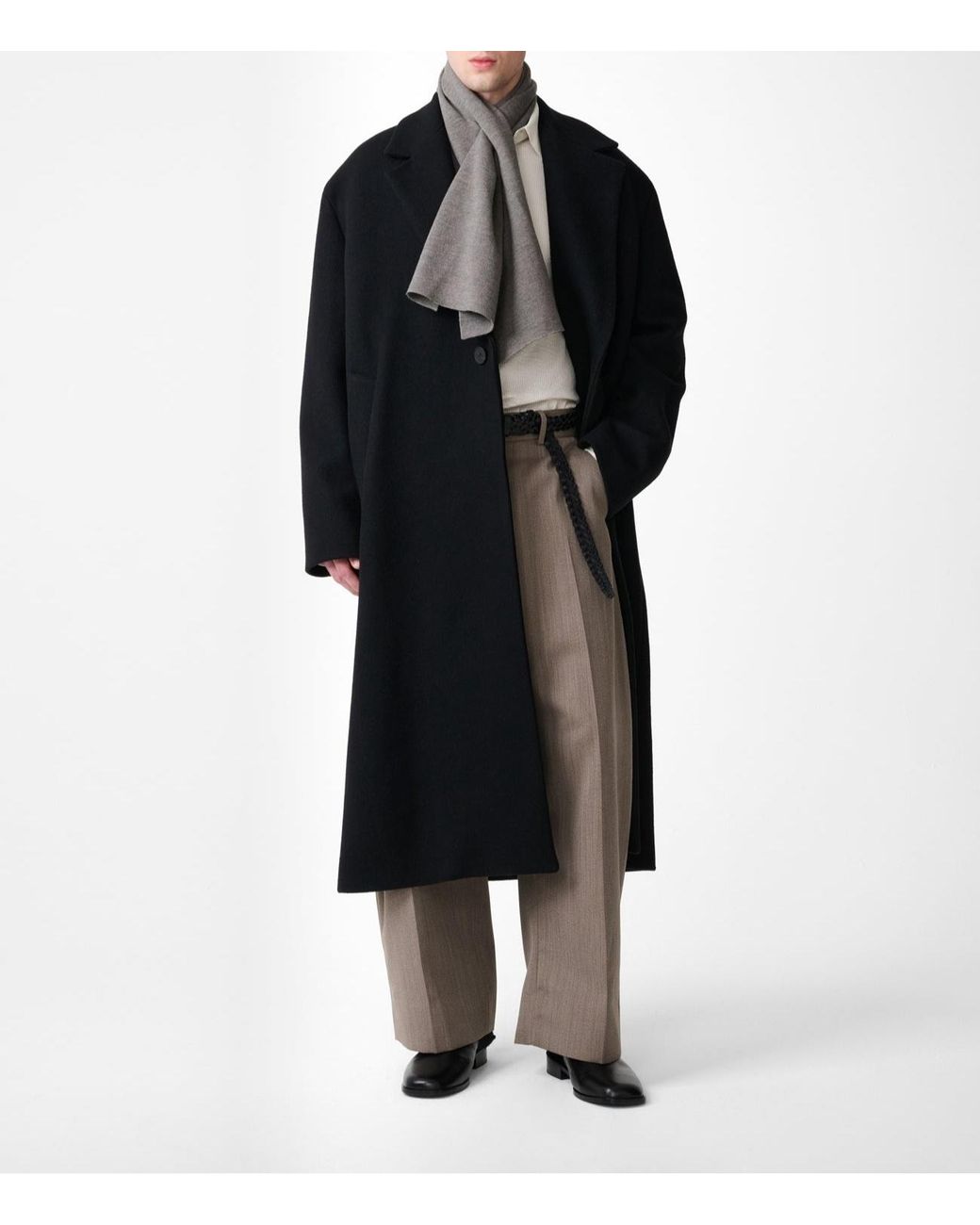 Studio Nicholson Black Freeman Single-Breasted Coat for men