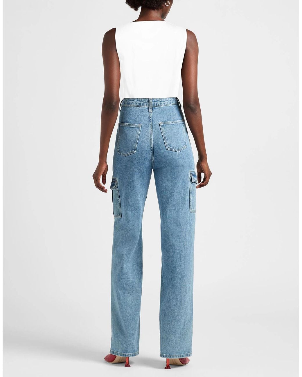Weekend by Maxmara White Solid-Colored Sleeveless Top