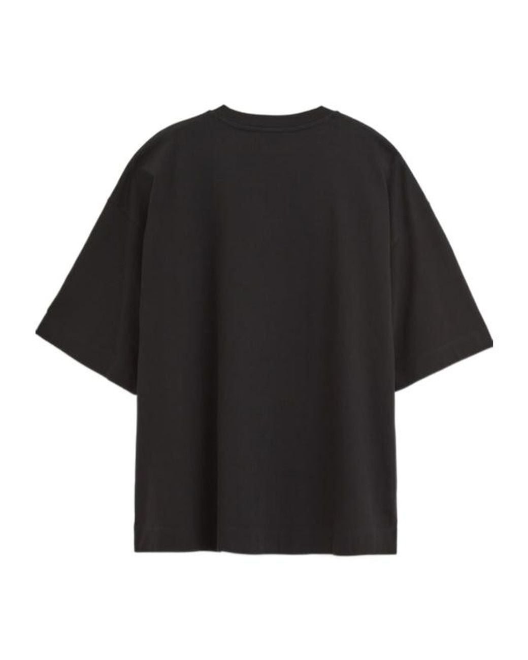 Dries Van Noten Black Cotton Jersey T-Shirt for men