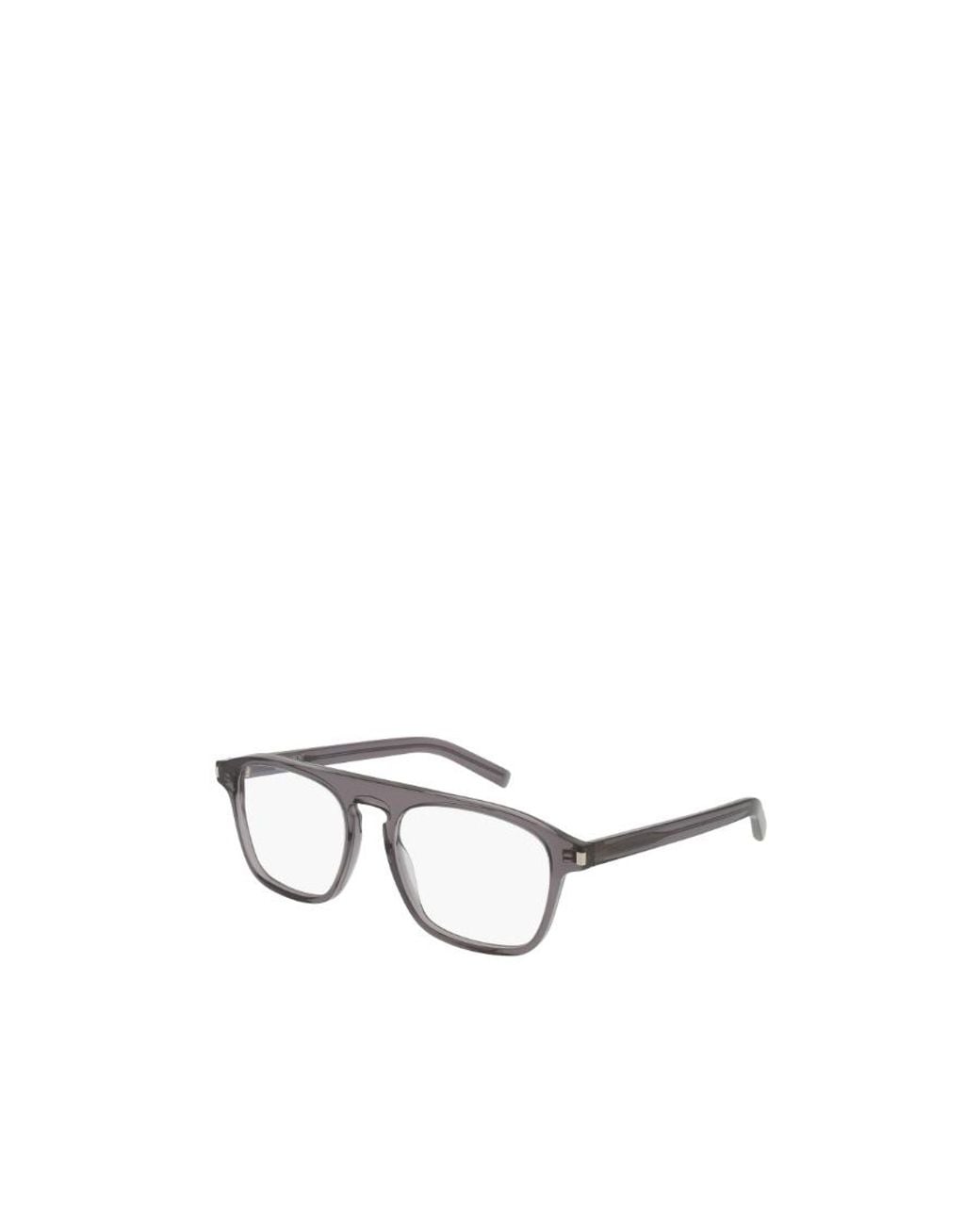 Saint Laurent White Eyewear Square Frame Glasses for men