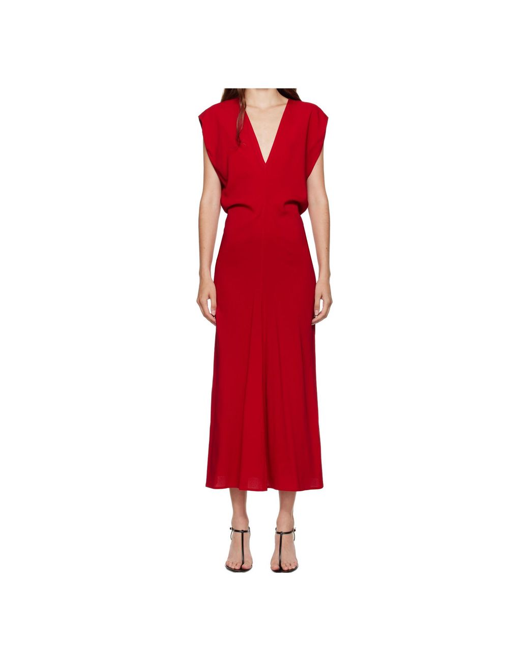 St. Agni Red Long Dress With A Train