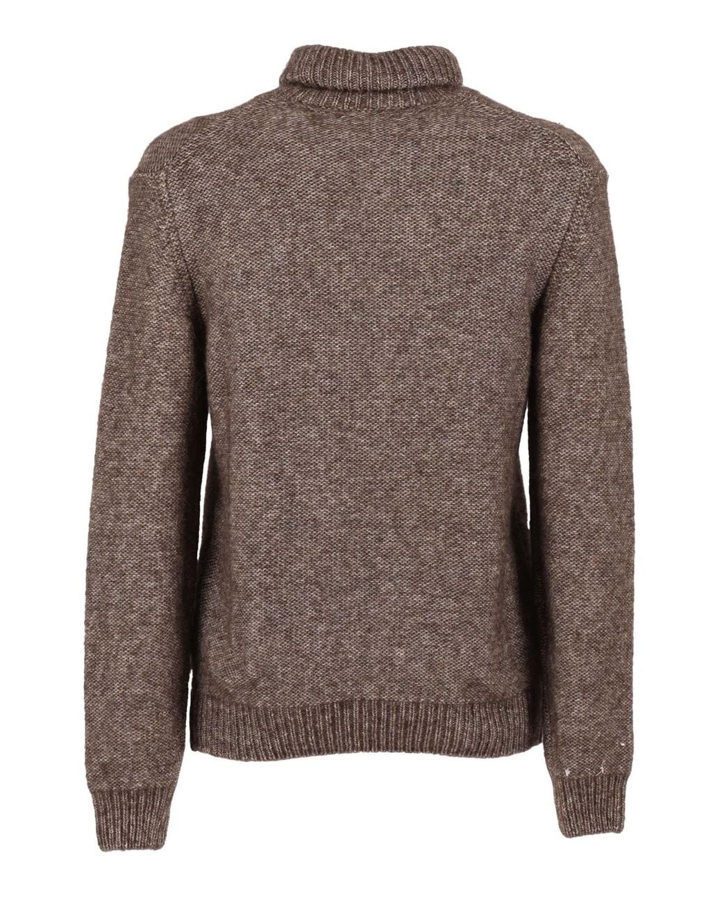 K-Way Brown Turtle Neck Knitted Jumper for men