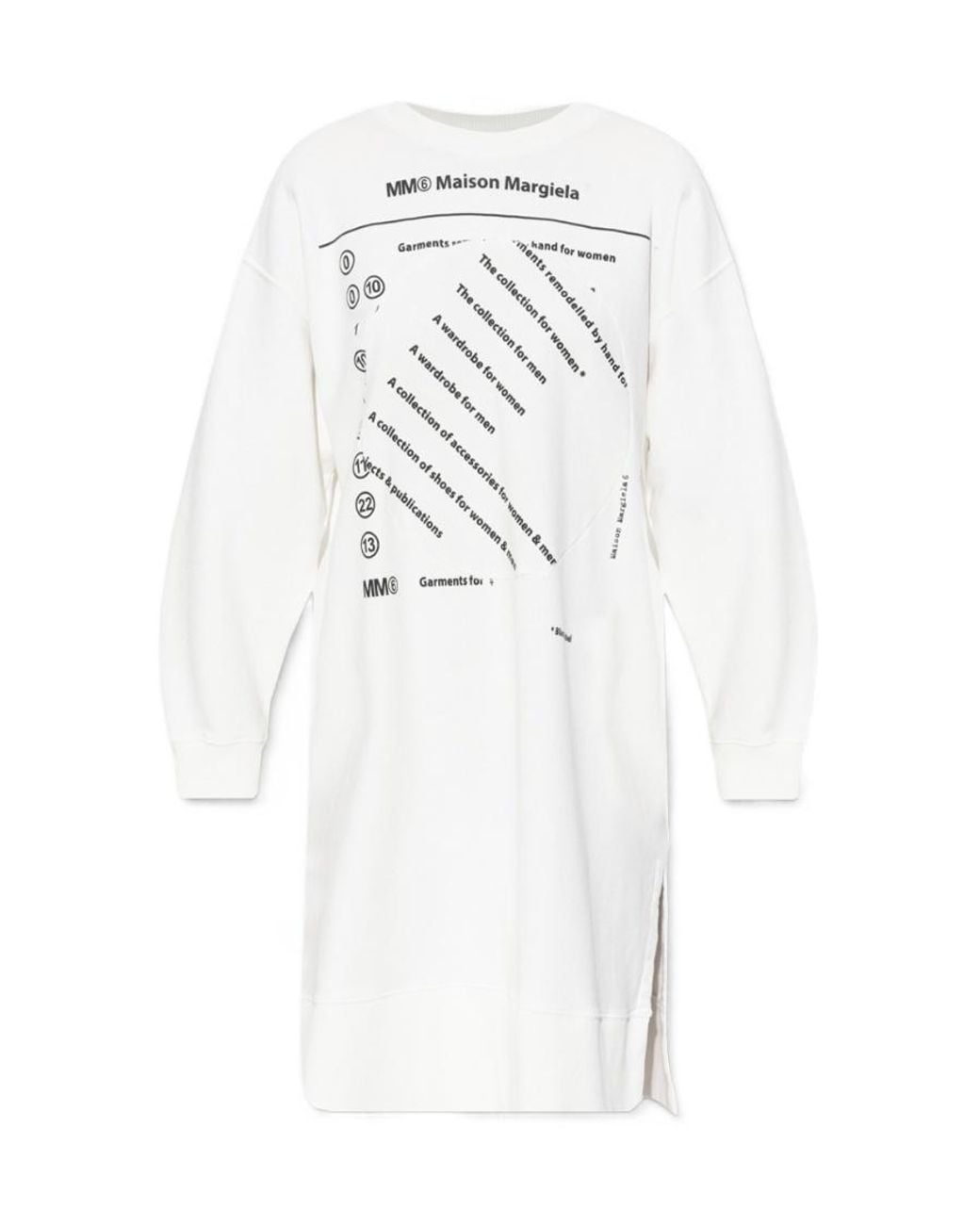 MM6 by Maison Margiela White Side Slit Midi Dress