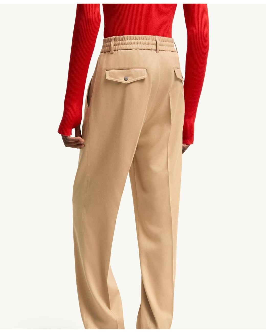 Moncler Natural Straight-Leg Trousers for men