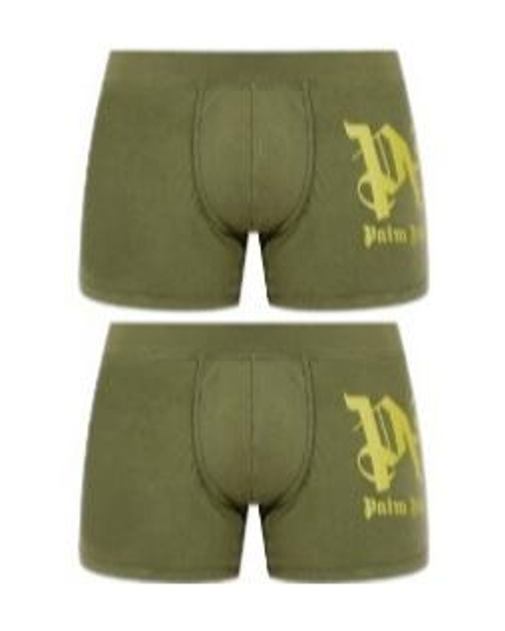 Palm Angels Green Boxer Brief Set for men