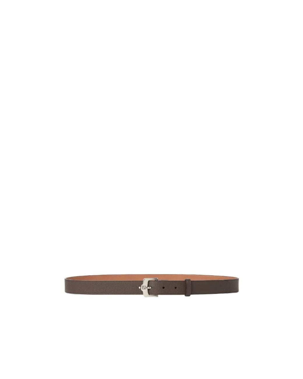Fendi White Ff Buckle Textured Belt for men